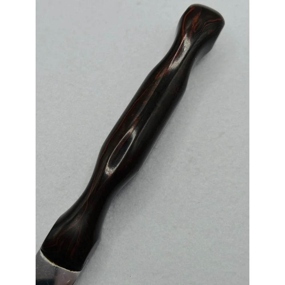 Cutco #1027 MEAT FORK Brown/Orange Swirl Handle Made in USA. Life time warranty